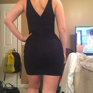 Nordstrom lace navy blue and black bodycon